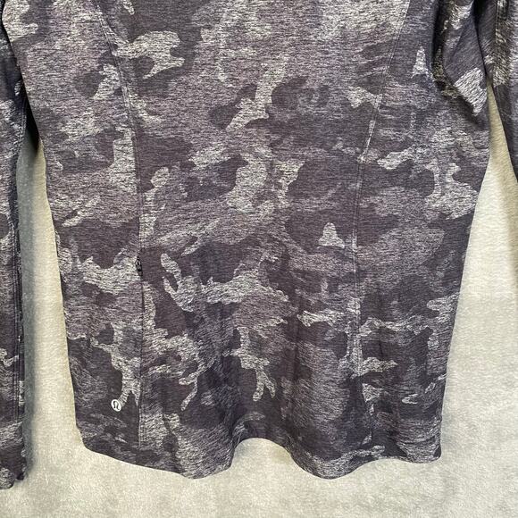 Lululemon Women Runderful Long Sleeve Shirt Size 12 Incognito Camo Activewear - Picture 7 of 11